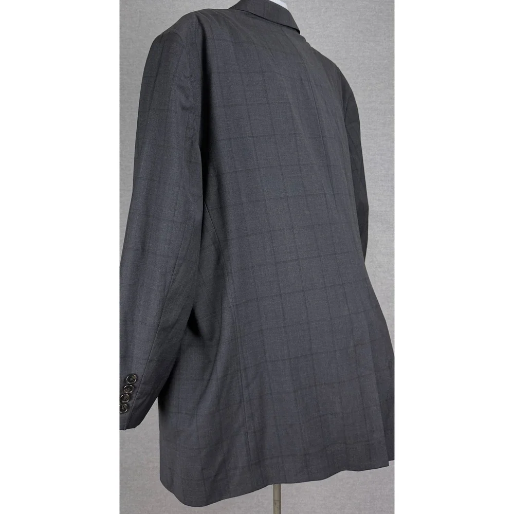 Ralph Lauren Mens Grey Windowpane Two Button Blazer Sport Coat 48R Dillard's